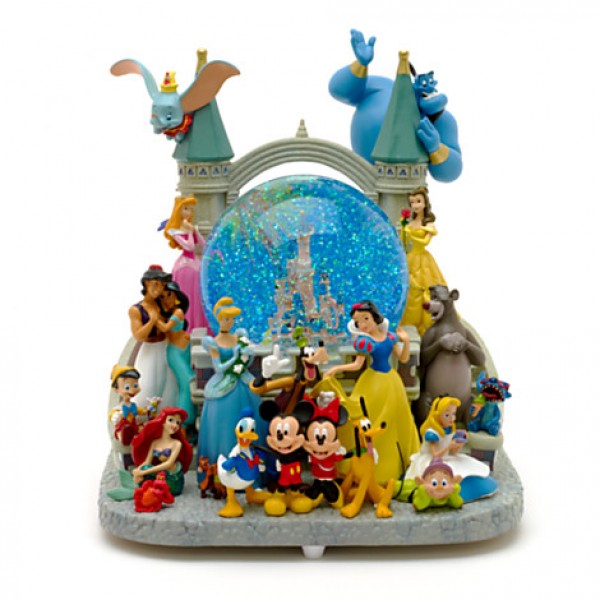 Disneyland Paris Mickey Mouse and Friends Deluxe Musical Snow Globe